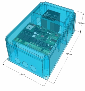 Control Box Kit Suitable for Low Voltage Powered Single & Double APC Gate Systems, Supplied with APC Control Box, 24V LV Control Board, External Transformer, 2 x 12V 5Ah Back-Up Batteries & 2 Remote Controls